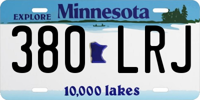 MN license plate 380LRJ