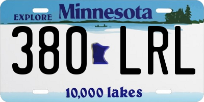 MN license plate 380LRL