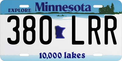 MN license plate 380LRR