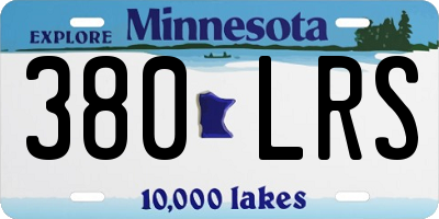 MN license plate 380LRS