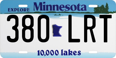 MN license plate 380LRT