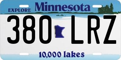 MN license plate 380LRZ