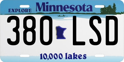 MN license plate 380LSD