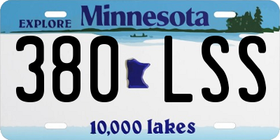 MN license plate 380LSS