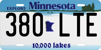 MN license plate 380LTE