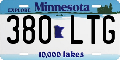 MN license plate 380LTG