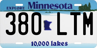 MN license plate 380LTM