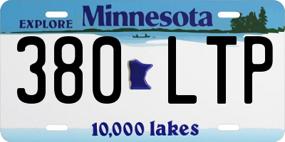 MN license plate 380LTP