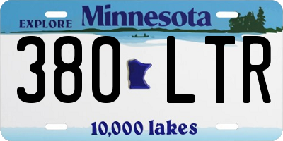 MN license plate 380LTR