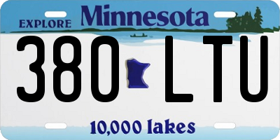 MN license plate 380LTU