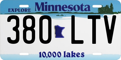 MN license plate 380LTV