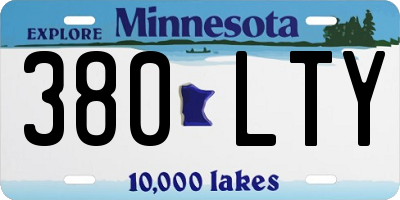 MN license plate 380LTY