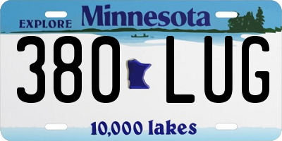 MN license plate 380LUG