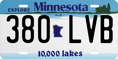 MN license plate 380LVB