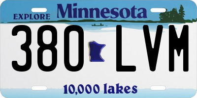 MN license plate 380LVM
