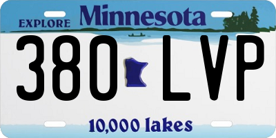 MN license plate 380LVP