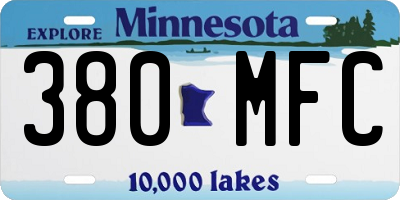 MN license plate 380MFC