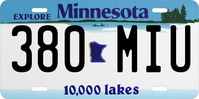 MN license plate 380MIU