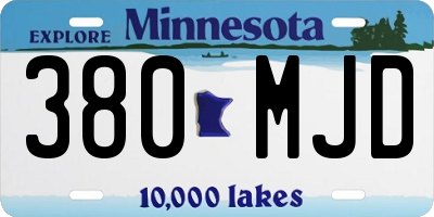MN license plate 380MJD