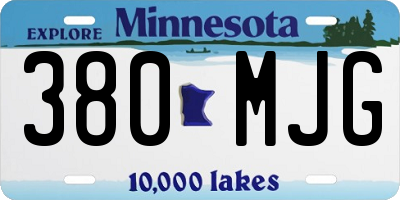 MN license plate 380MJG