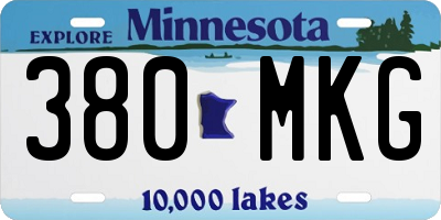 MN license plate 380MKG