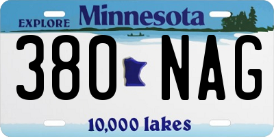 MN license plate 380NAG