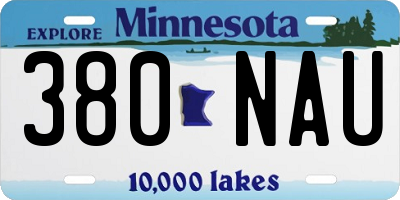 MN license plate 380NAU