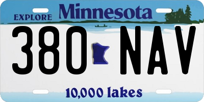 MN license plate 380NAV