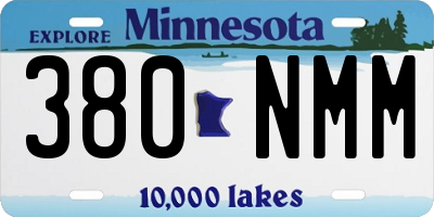 MN license plate 380NMM