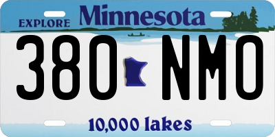 MN license plate 380NMO
