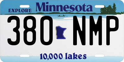 MN license plate 380NMP