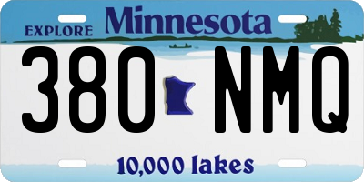 MN license plate 380NMQ