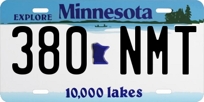 MN license plate 380NMT