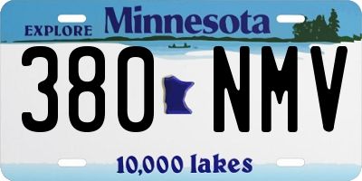 MN license plate 380NMV