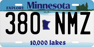MN license plate 380NMZ