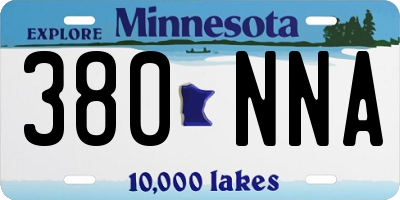 MN license plate 380NNA