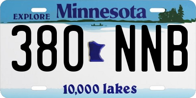 MN license plate 380NNB