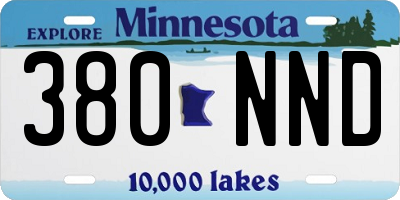 MN license plate 380NND