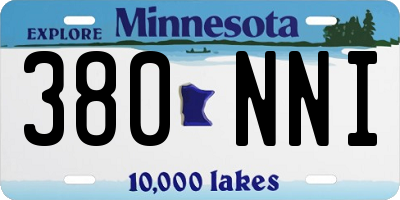 MN license plate 380NNI
