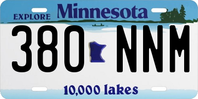 MN license plate 380NNM