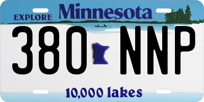 MN license plate 380NNP