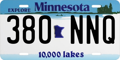 MN license plate 380NNQ