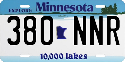 MN license plate 380NNR