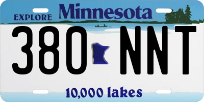 MN license plate 380NNT