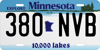 MN license plate 380NVB