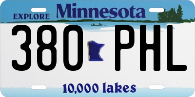 MN license plate 380PHL