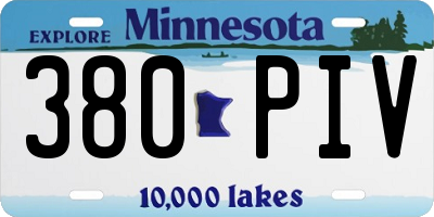 MN license plate 380PIV