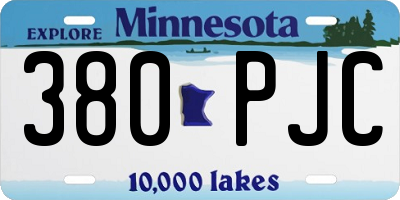 MN license plate 380PJC