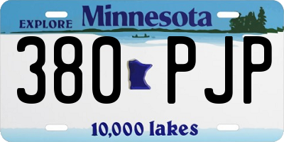 MN license plate 380PJP
