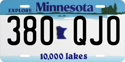 MN license plate 380QJO